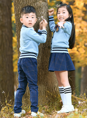 幼儿园园服儿童运动会三件套班服小学生演出英伦风校服春秋装套装