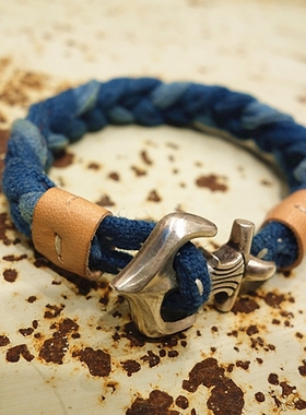 sbc植物蓝染船锚手环渡鸦合作款