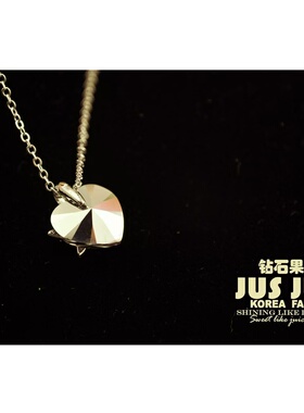 2026新款女项链爱心水晶吊坠项链女精致时尚小众设计感女生细项链
