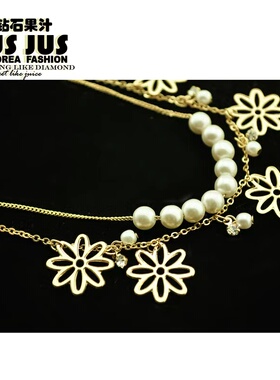 2026韩国新款女项链镂空花瓣项链女生精致时尚小众设计感项链气质