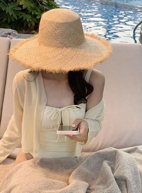 海边度假帽子夏款草编遮阳百搭