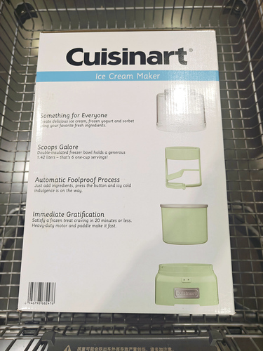 Costco开市客代购Cuisinart美膳雅冰淇淋机家用便捷小型自制冷饮