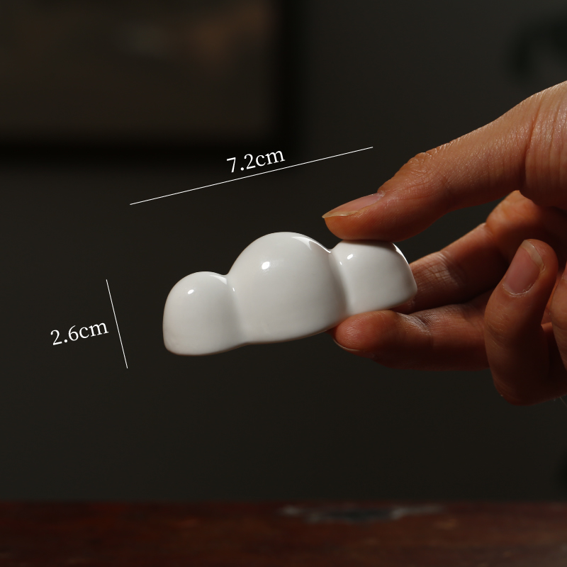 仿古釉白瓷笔搁 多功能书法陶J瓷笔架初学者毛笔搁笔架山文房书法 - 图2
