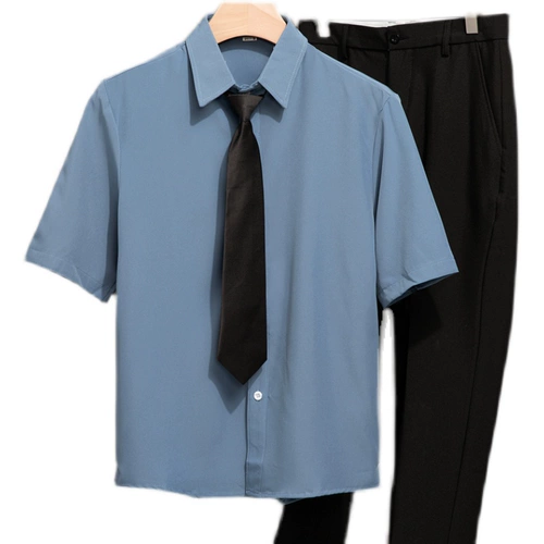 Осенний элитный комплект, рубашка, штаны, облегающий крой