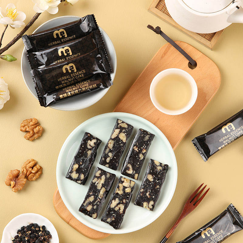 麦德龙代购麦臻选黄精九黑核桃糕500g添加九黑粉核桃仁解馋零食