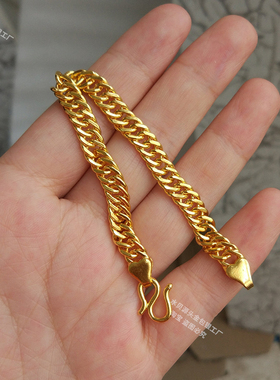 金包银马鞭手链男老板链