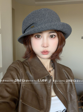 法式赫本风卷边礼帽女2026年秋季薄款透气百搭显脸小遮阳渔夫