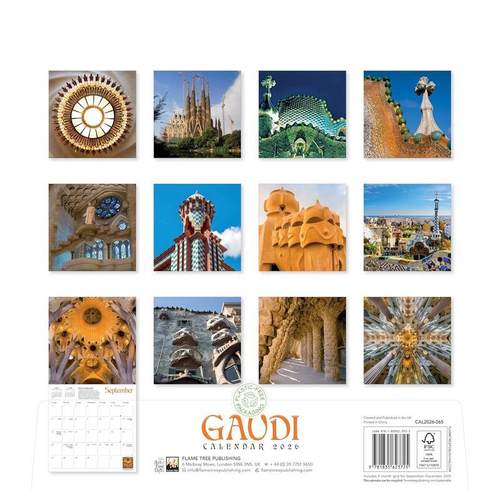 【预售】2026年高迪挂历（艺术日历） Gaudí Wall Calendar 2026 (Art Calendar) 原版日历 20世纪标志性建筑师 - 图0