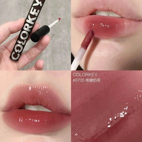 colorkey珂拉琪水雾唇露小黑镜705奶茶B708丝绒唇釉空气镜面702 - 图1