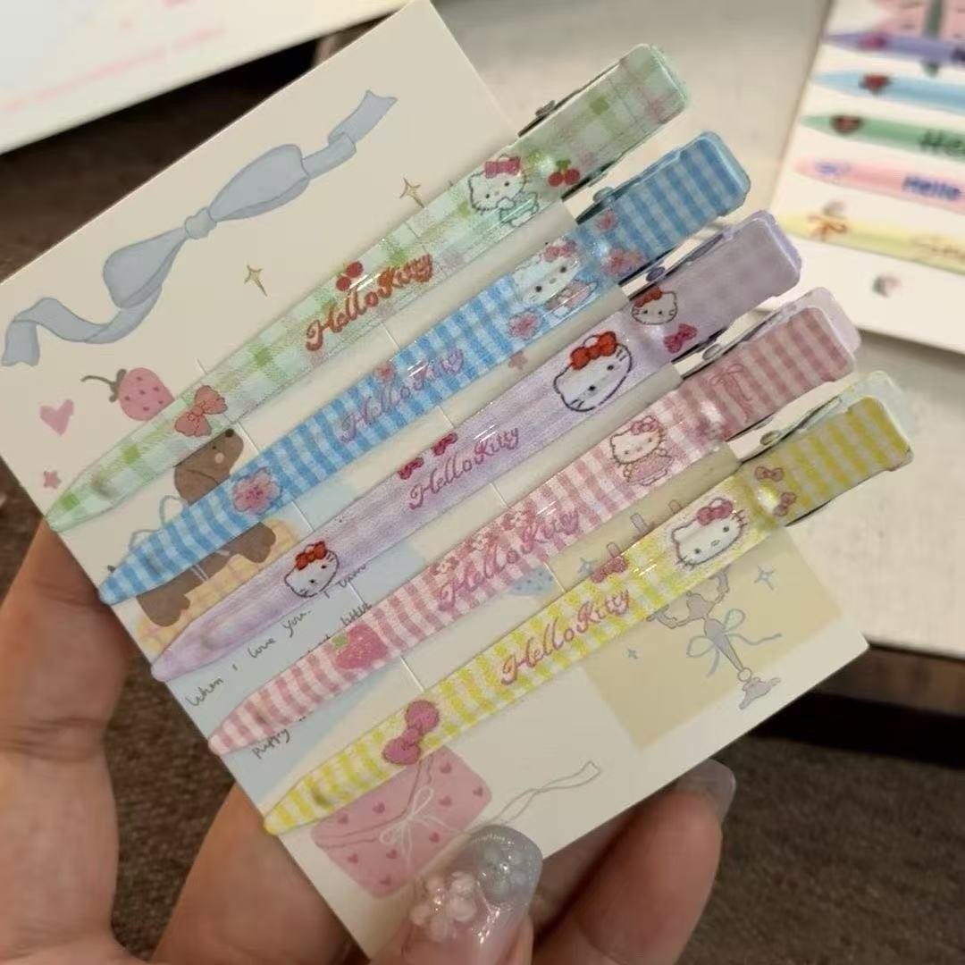 kitty发夹一字发卡萌趣卡通头饰可爱心蓬松刘海碎发佩戴,淘宝优惠券,粉丝福利购,淘宝优惠卷