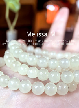 单圈蜂蜜水色藕粉8mm手串老料