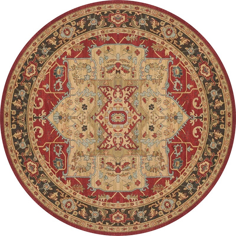 复古摩洛哥民族风圆形地毯北欧客厅卧室床边阳台吊篮电脑转椅地垫,淘宝优惠券,粉丝福利购,淘宝优惠卷