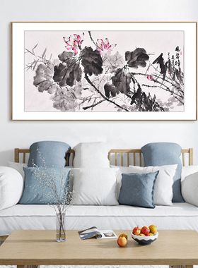 河北美协书画名家刘老师手绘写意花鸟画水墨荷花荷叶荷塘国画真迹