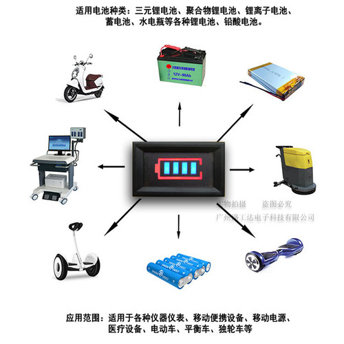 两线数显电量表 电动车电量显示器 铅酸 锂电池电量表 电瓶电量仪 - 图1