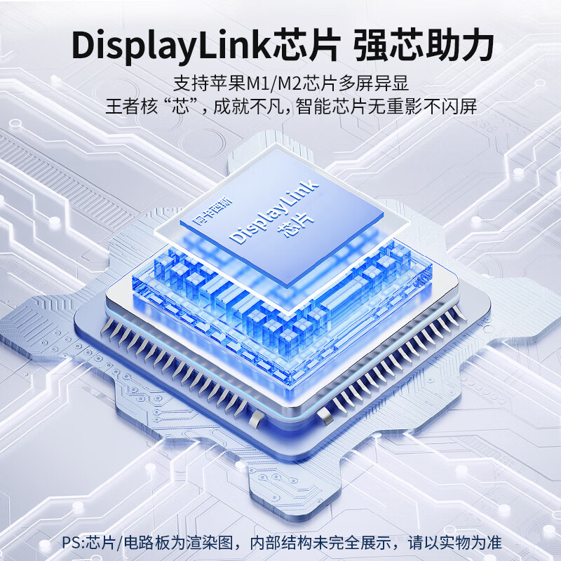 阿卡西斯displaylink扩展坞拓展三屏异显兼容苹果M1芯片M2多屏异显USB转HDMI拓展Type-C/USB双头设计SW-2202 - 图0