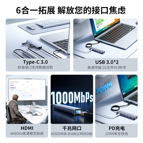 阿卡西斯拓展坞Typec安卓手机平板不锁帧HDMI转换适配采集卡直播 - 图1