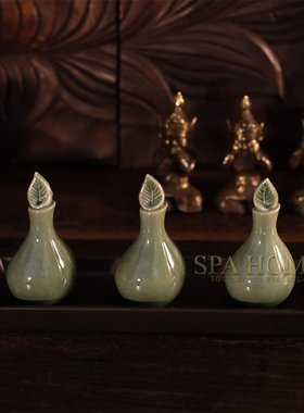 spa酒店精油瓶陶瓷闻香瓶东南亚
