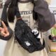Fashionable brand co-branded trendy brand simple crossbody bag for women 2025 summer waist bag new student mountaineering bag cycling breast bag for men