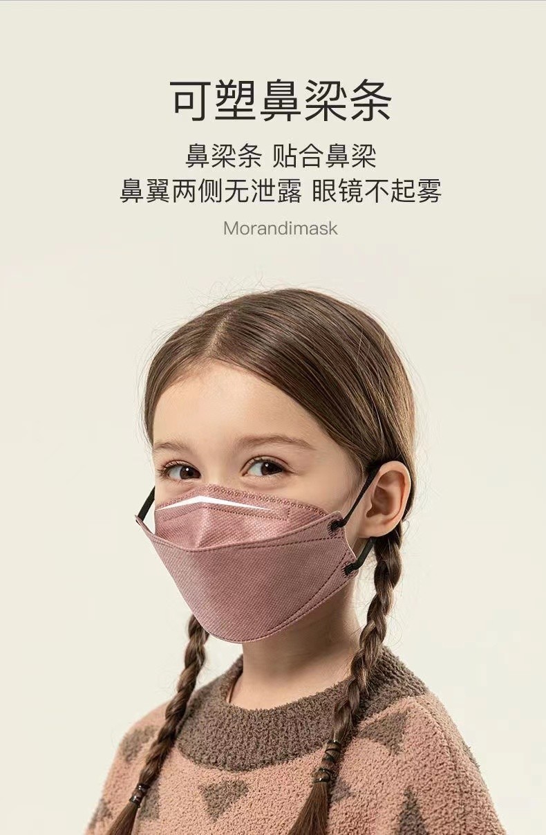 【现货速发】厂家直销5层95口罩一次性儿童口罩透气防尘加厚熔喷（4到16专用kn95口罩独立包装50只）-第4张图片-提都小院