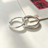 S999 pure silver open couple ring adjustable