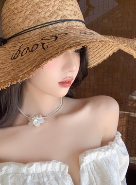玉生香白色花朵choker