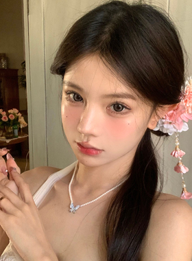 一梦芳华新中式牡丹花流苏发夹