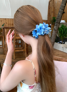 海岛橙花超仙花朵香蕉夹抓夹