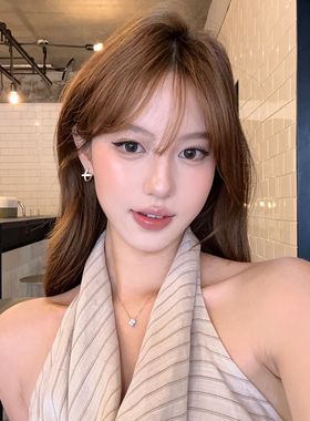 智感欧尼满钻十字星耳环