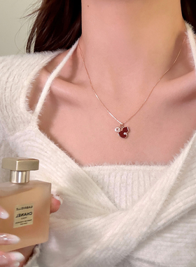 新年限定红色滴油葫芦项链