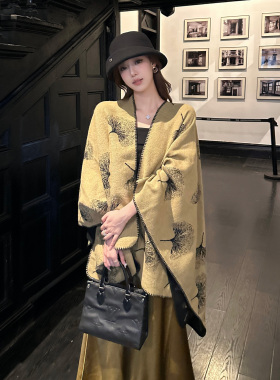 爱丁堡日记中式银杏叶外搭披肩