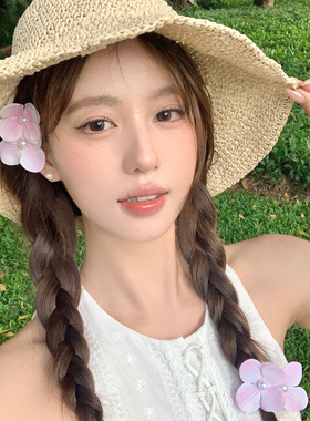 清纯小花蝴蝶兰花朵发夹