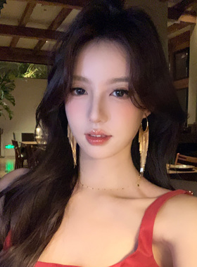 貌美艺术家气质长款流苏耳环