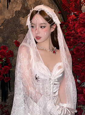 原创设计!!!万圣节cos鬼新娘头纱