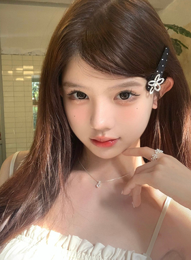 韩韩的~ins花朵波点发夹