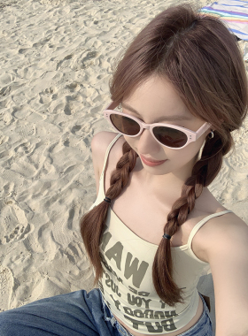 peachtea小粉框猫眼墨镜