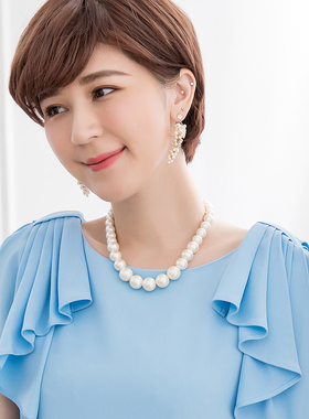 小香风大珍珠女士叠戴旗袍脖颈链