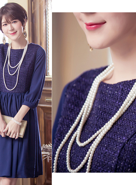 小香风旗袍法式装饰品珍珠项链