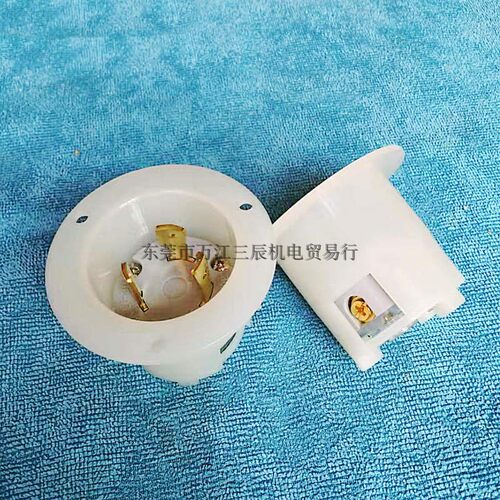 美规NEAM L6-30 30A250V3P UL法兰安装插头J-519台湾嵘光OLYMPIA - 图0