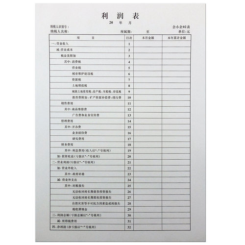 资产负债表+利润表 一套2本 现金流量表 财务会计企业月度报表 A4 - 图2