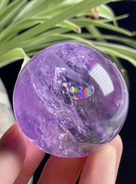 天然水晶紫水晶球A级原石打磨收藏品送礼原厂跨境热销
