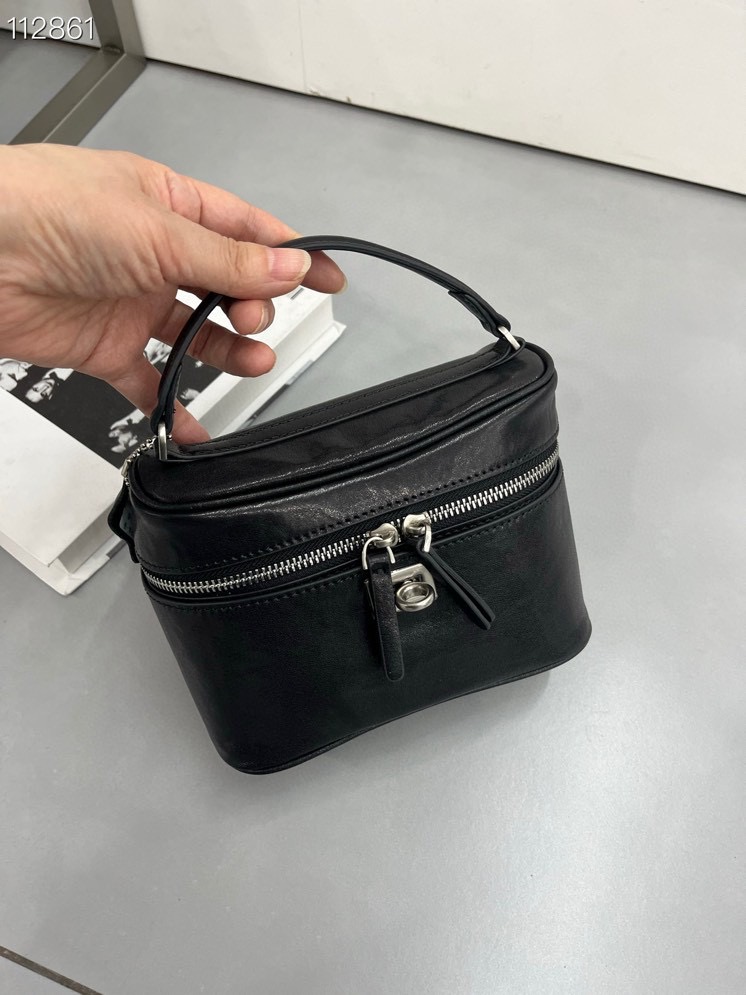 植鞣牛皮手提盒子女包2025新款单肩腋下包高级洋气通勤斜挎小包包 - 图0