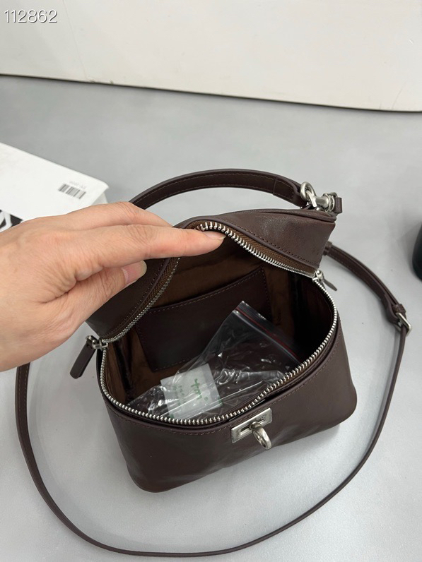 植鞣牛皮手提盒子女包2025新款单肩腋下包高级洋气通勤斜挎小包包 - 图3