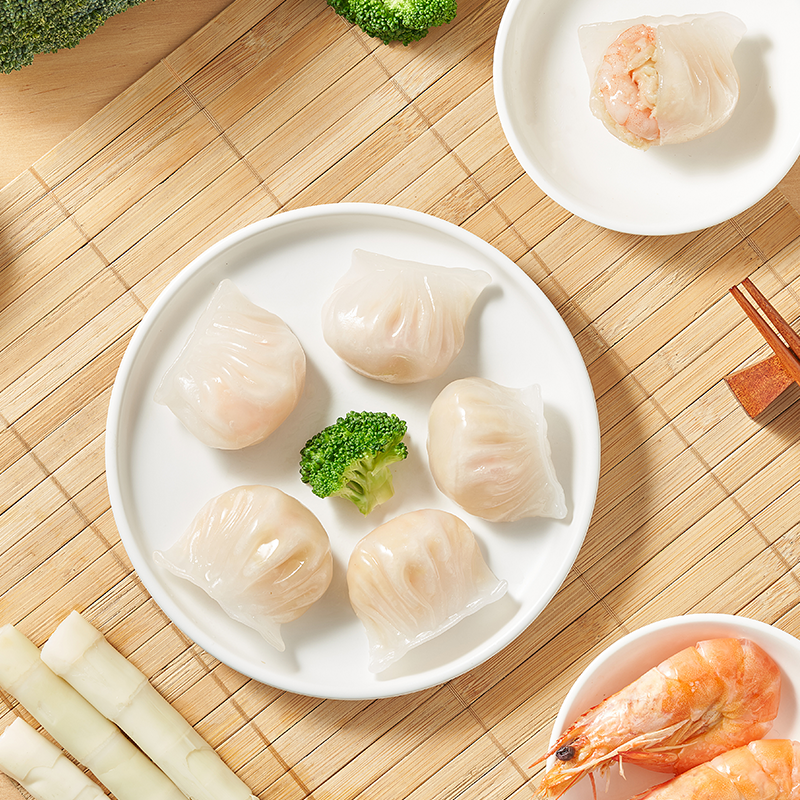 陶陶居虾饺港式水晶虾饺广式早茶点心半成品粤式早茶虾饺酒楼