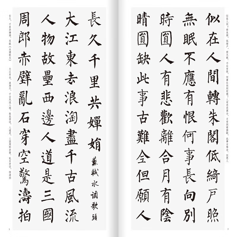 柳公权楷书集字 宋词一百首 中国历代经典碑帖集字 收录柳体碑帖集字古诗词作品集 成人楷书毛笔书法字帖 楷书集字古诗临摹教材 - 图2