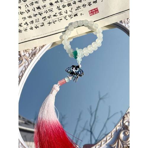 判官小说周边青鸟白玉手捻手串首饰高颜值金属饰品小说衍生周边 - 图0