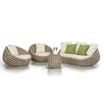 Outdoor rattan sofa Minjuku Garden Rattan Chair Tea Table Three Sets Balcony Leisure Outdoor Sunscreen Waterproof Furniture Combination