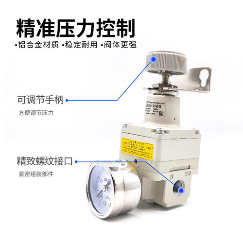 BLCH百灵气动精密调压阀IR2000-02BG减压阀IR2020-02BG/IR1020-01 - 图1