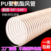 PU polyurethane wind pipe copper plated steel wire hoses industrial dust suction carpentry telescopic engraving machine transparent vent pipe 0 63