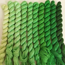 Green Ensemble Cross Stitch Thread 6 Strands Ecological Cotton Thread 10 Color Handmade Insoles Line Wiring Rewire Embroidered Embroidery Thread