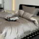 Solid color tribute satin full cotton lint cotton four-piece set